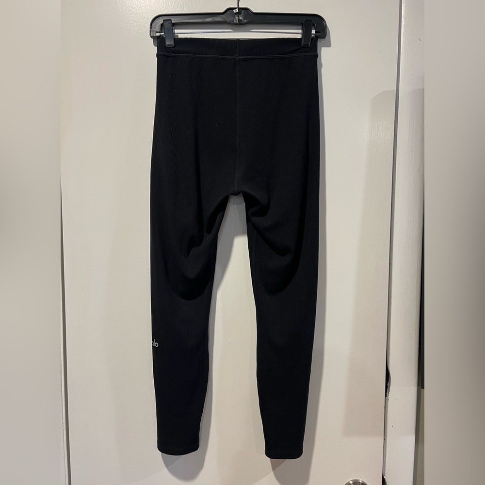 Black Alo Ribbed Leggings